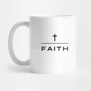 FAITH (with cross, subtle minimalist Christian design) Mug